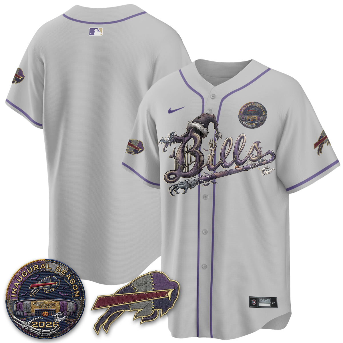 BUF 2026 Nightmare Edition Vapor Baseball Jersey - Stitched