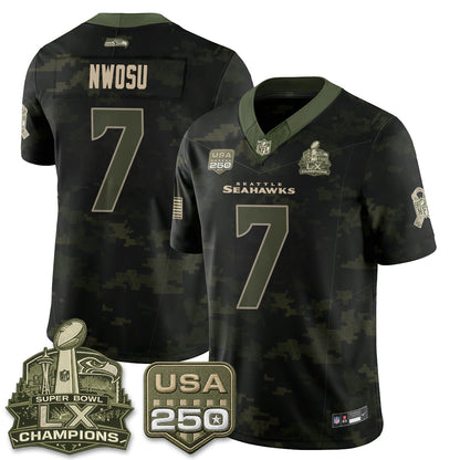 Seattle Seahawks 2026 Salute to Service Edition Vapor Jersey - Stitched