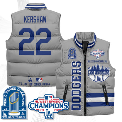 LAD "Bleed Blue" Puffer Vest - Printed
