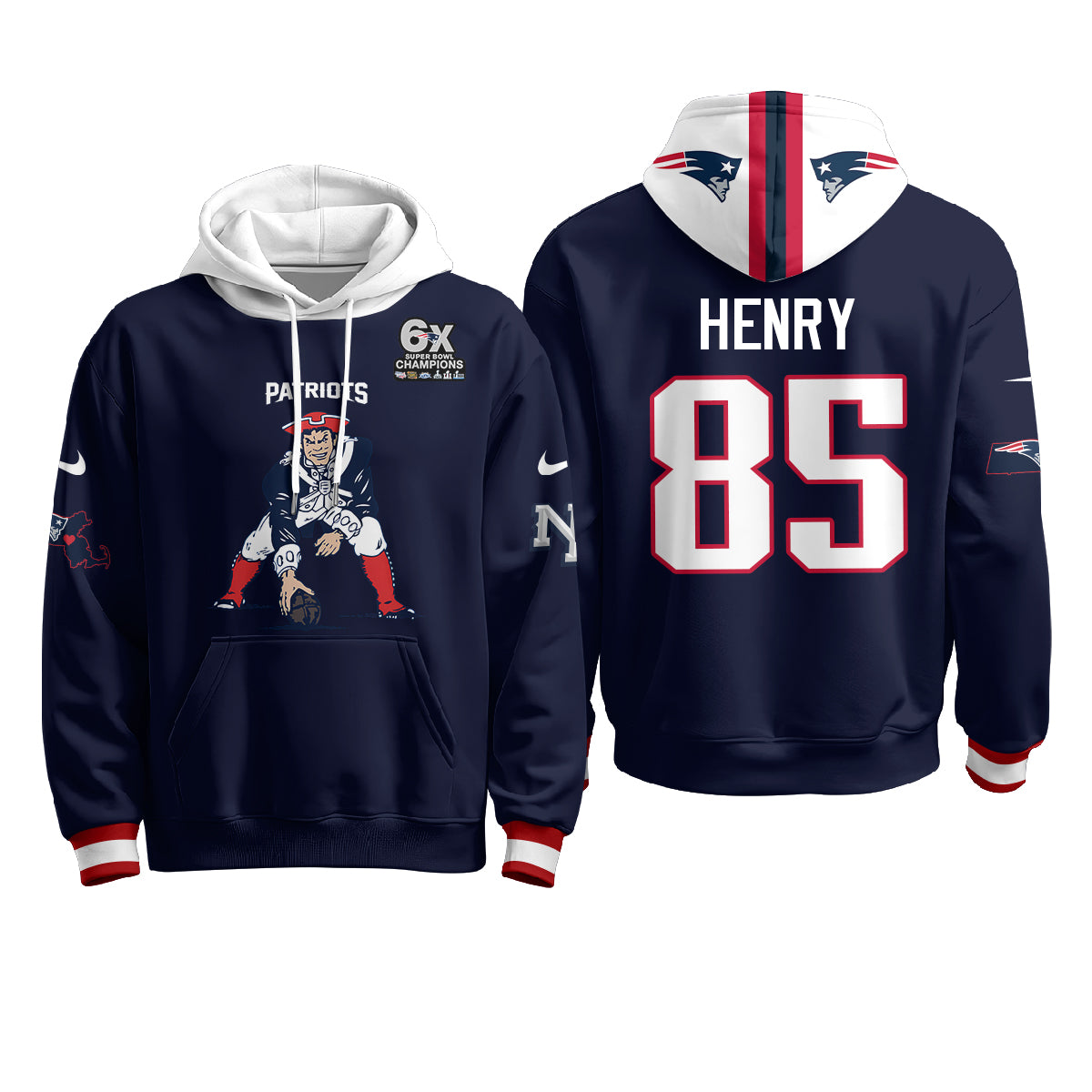 New England Patriots Minuteman Edition Hoodie - Stitched