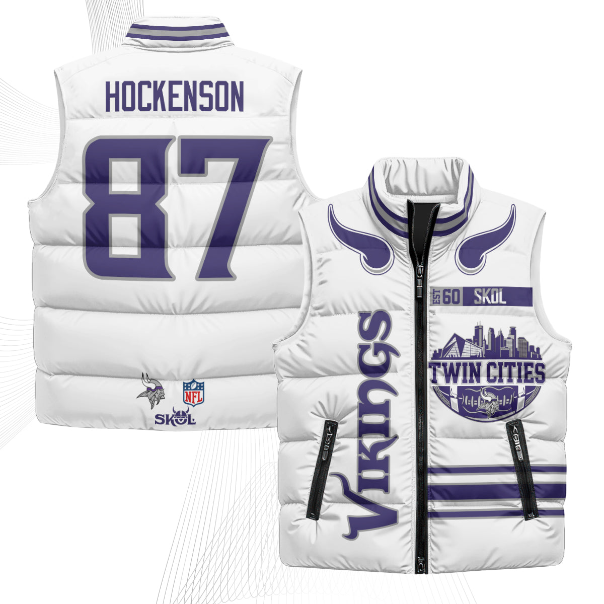 MIN Twin City Puffer Vest - Printed