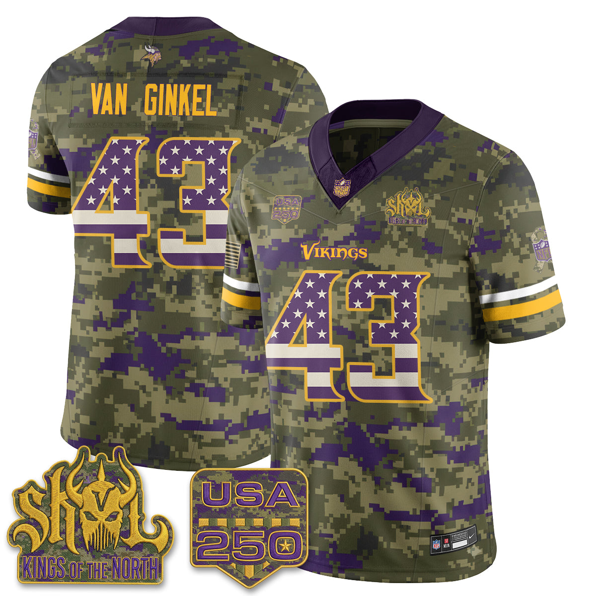 MIN 2026 Salute to Service Edition Vapor Jersey - Stitched