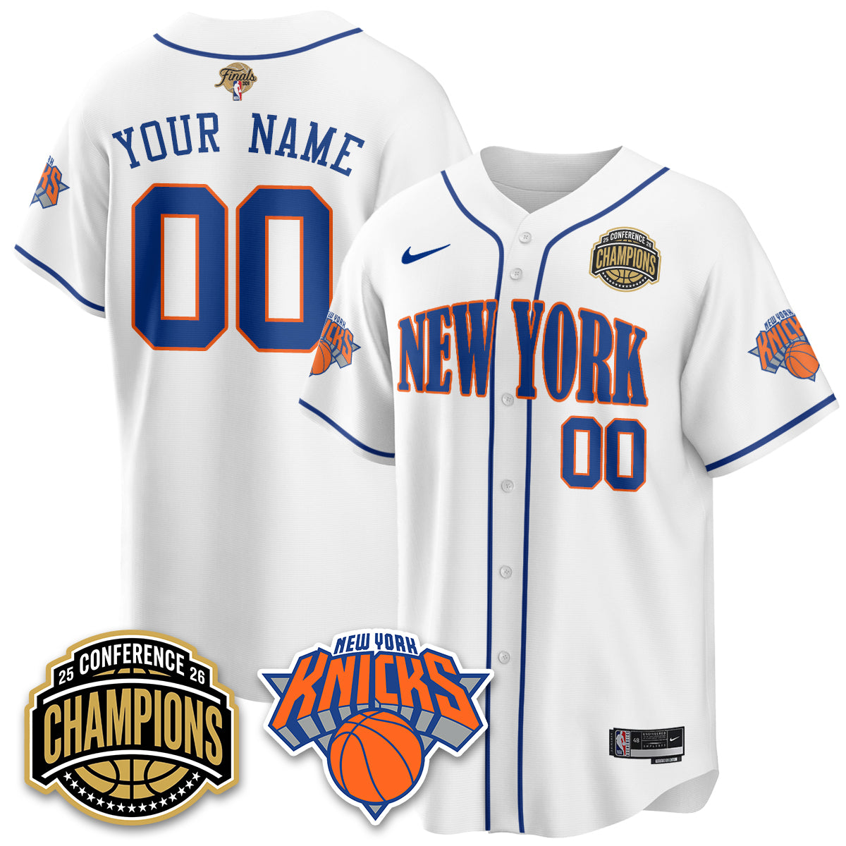 New York Knicks 2026 NBA Finals Vapor City Edition Custom Jersey V2- Stitched