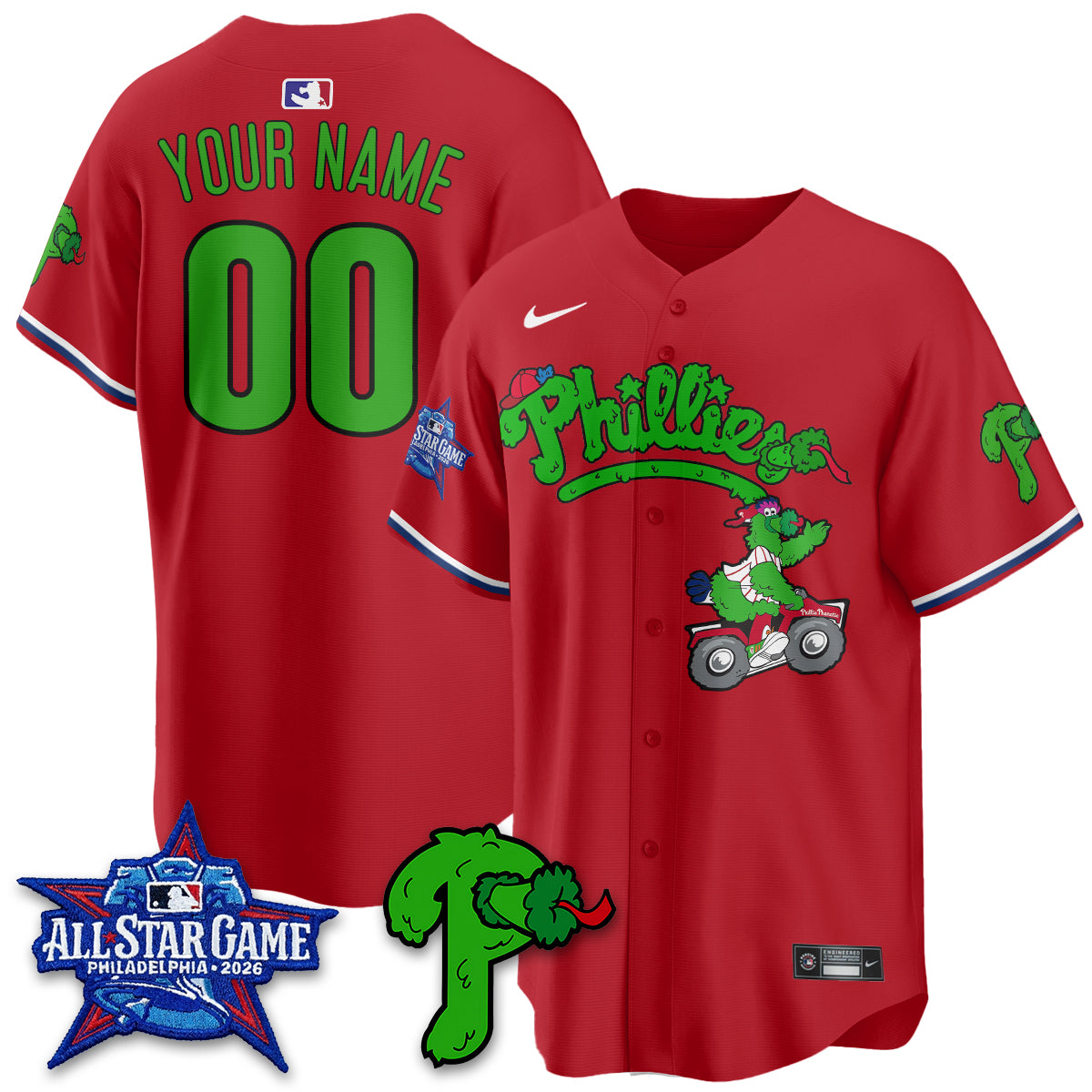 Philadelphia Phillies Phanatic Vapor Limited Custom Jersey V2- Stitched