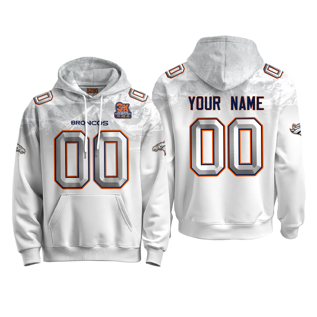 Denver Broncos Fangear Edition Custom Hoodie - Printed