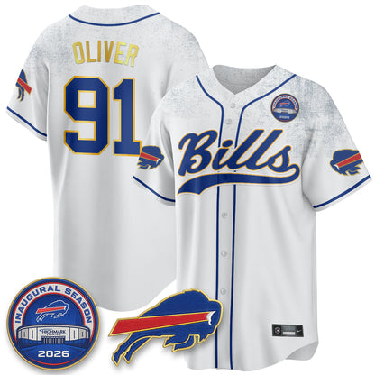 Buffalo Bills 2026 Gold Trim Baseball Edition Vapor Jersey - Stitched