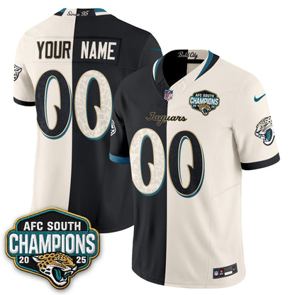 Jacksonville Jaguars 2026 Rivalries Split Vapor Custom Jersey - Stitched