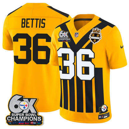 PIT 6X Champs Throwback V2 Vapor Jersey - Stitched
