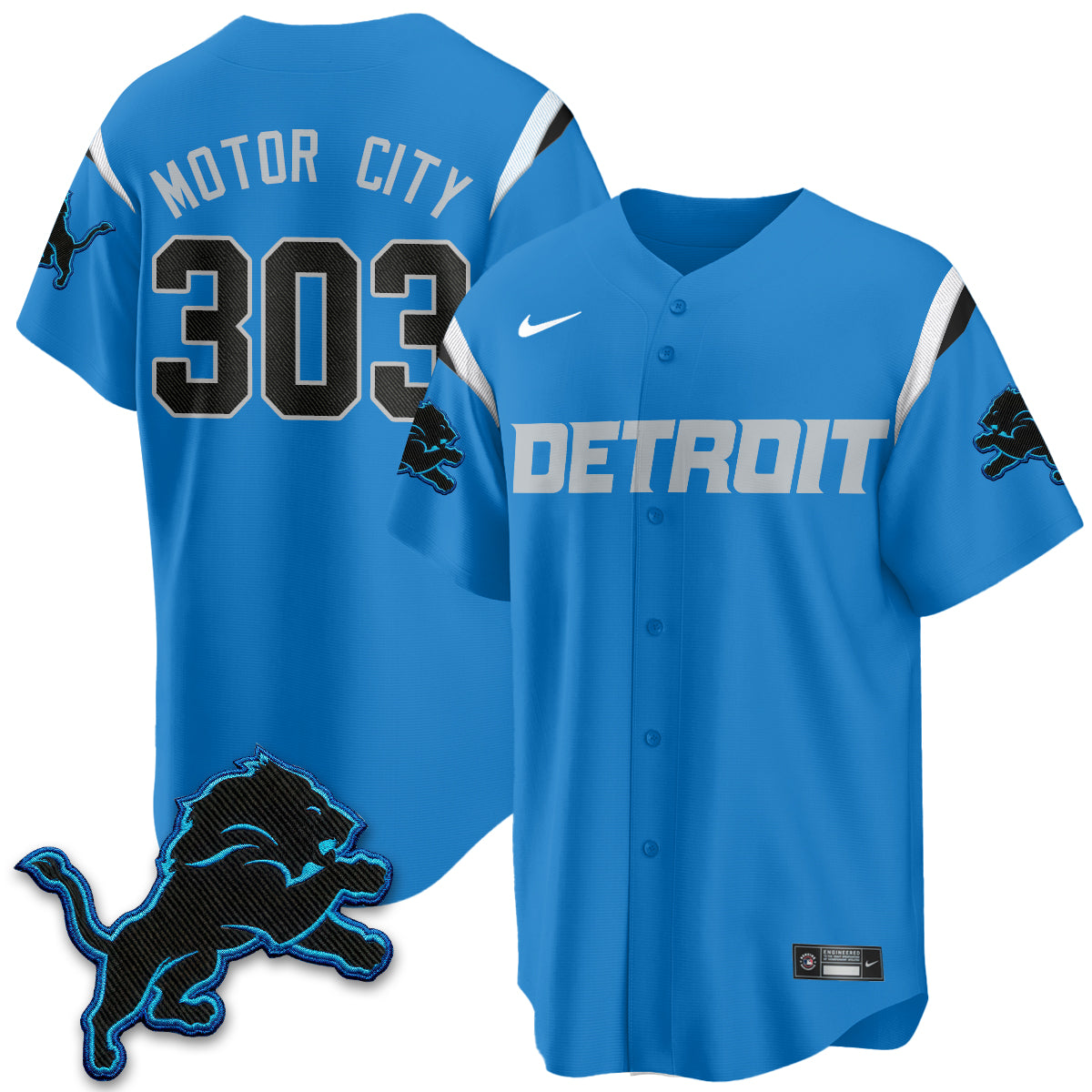 Detroit Lions 2026 Rivalries Baseball Vapor Jersey - Stitched