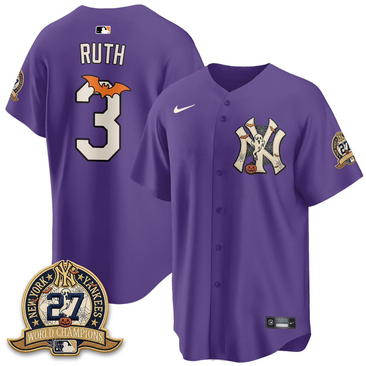 New York Yankees Halloween 2026 Vapor Limited Jersey - Stitched