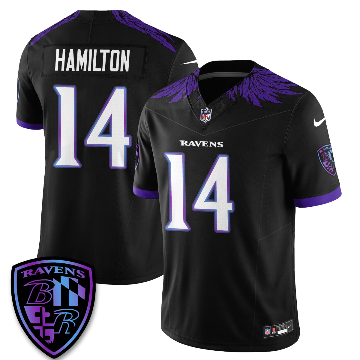 Baltimore Ravens Halloween Edition Vapor Jersey - Stitched
