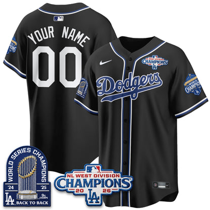 LAD 2026 NL West Champs Vapor Custom Jersey- Stitched