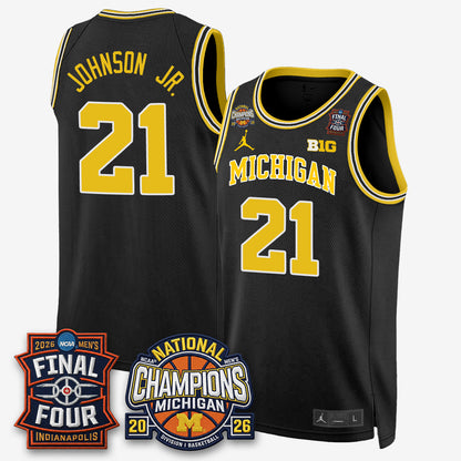MICH Men's Basketball National Champions Big Text Limited Vapor Jersey - All Stitched