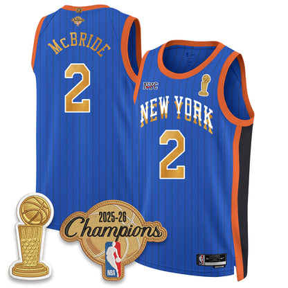 New York Knicks Champions Night Vapor Jersey - Stitched