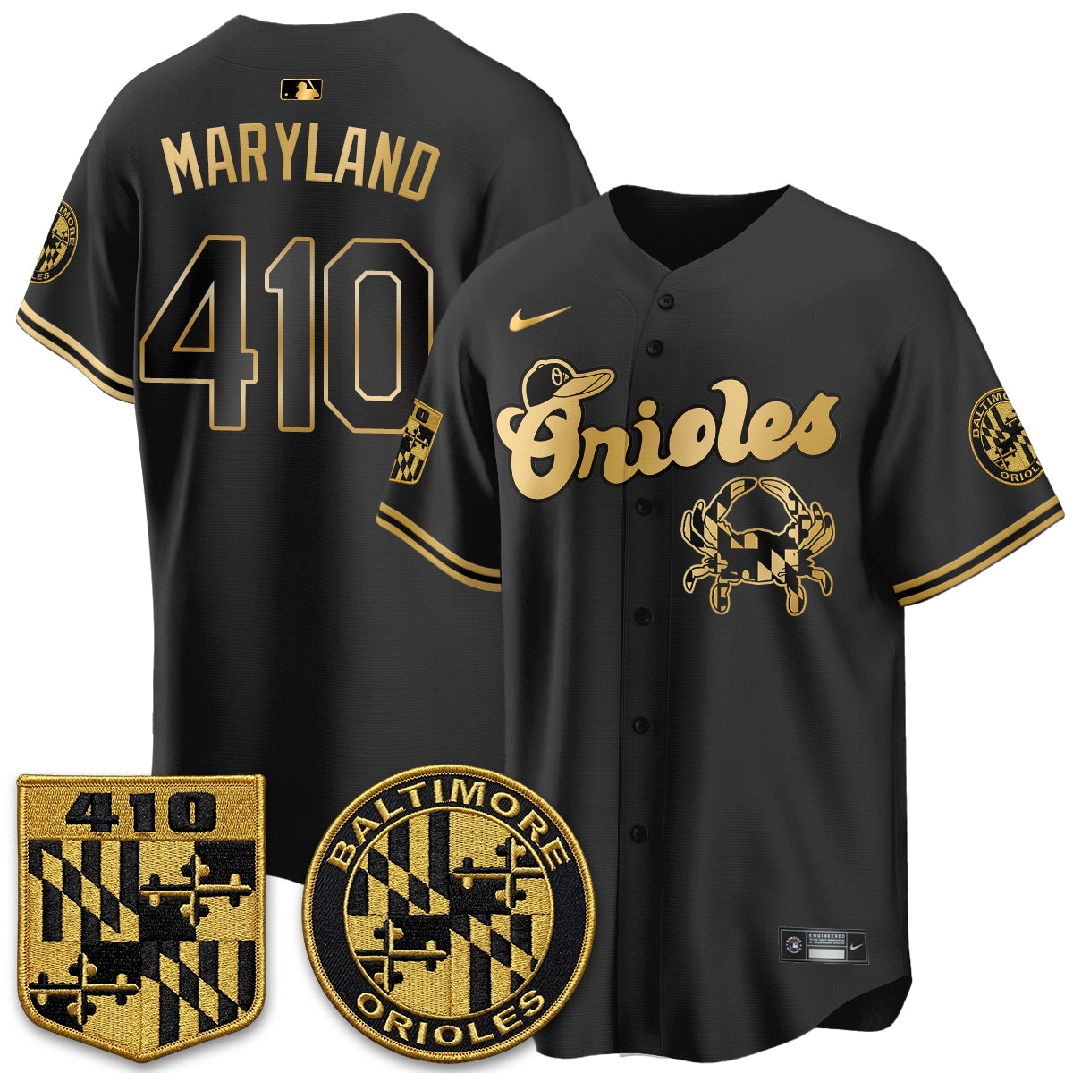 Baltimore Orioles Maryland Flag Vapor Limited Jersey - Stitched