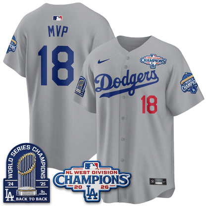 LAD 2026 NL West Champs Vapor Jersey- Stitched