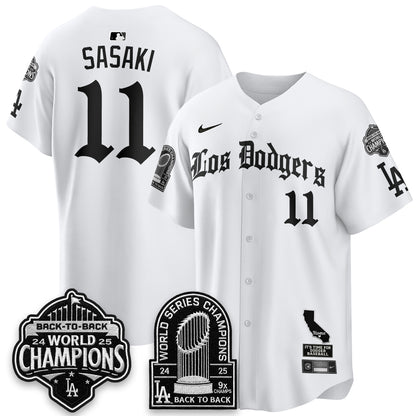 LAD World Series Champions Vapor Premier Limited Gothic Edition Jersey - All Stitched