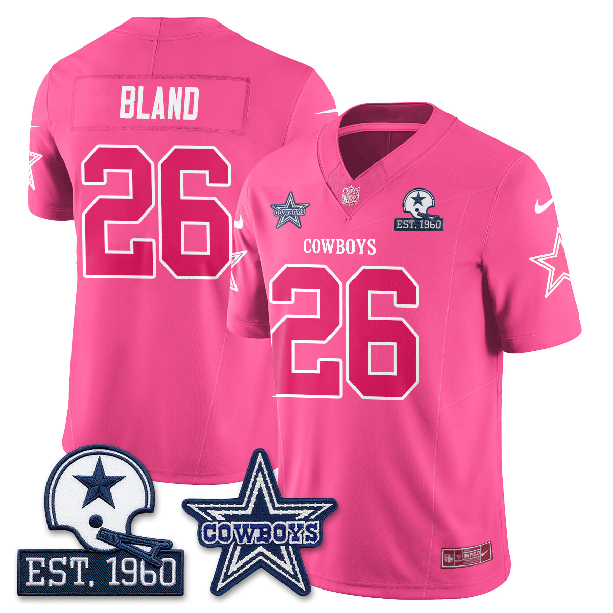DAL Breast Cancer Awareness Edition Vapor Jersey - Stitched