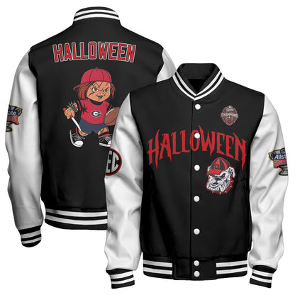 GB x Killer Doll Horror Movie Halloween 2026 Edition Baseball Jacket - Printed