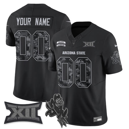 Arizona State Sun Devils 2026 Salute to Service Vapor Custom Jersey - Stitched