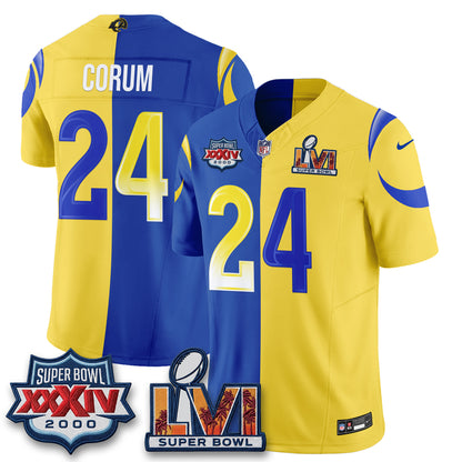 Los Angeles Rams Rivalries Split Vapor Jersey - Stitched
