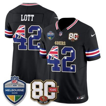 San Francisco 49ers Melbourne Game 2026 Vapor Jersey - Stitched
