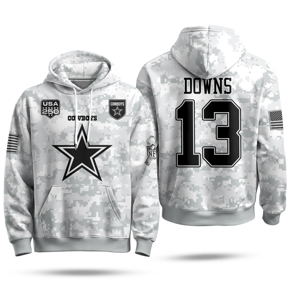 DAL 2026 Salute To Service Edition Pullover Hoodie - Printed