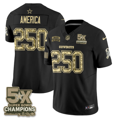 Dallas Cowboys 2026 Salute to Service V3 Vapor Jersey - Stitched