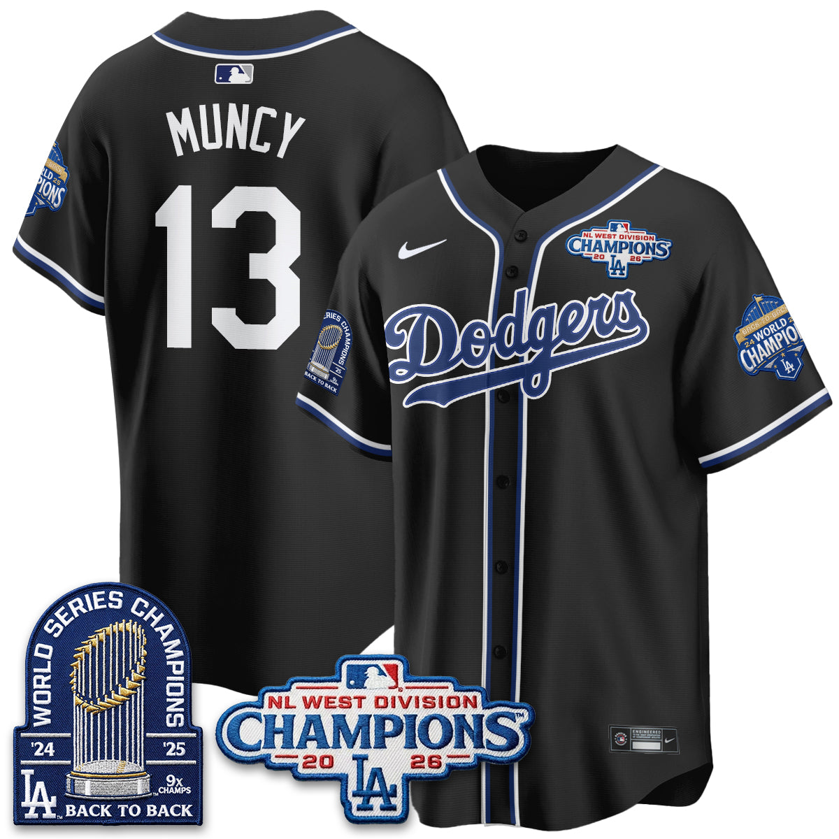LAD 2026 NL West Champs Vapor Jersey- Stitched