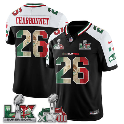 Seattle Seahawks Mexico Edition Vapor Jersey V1- Stitch