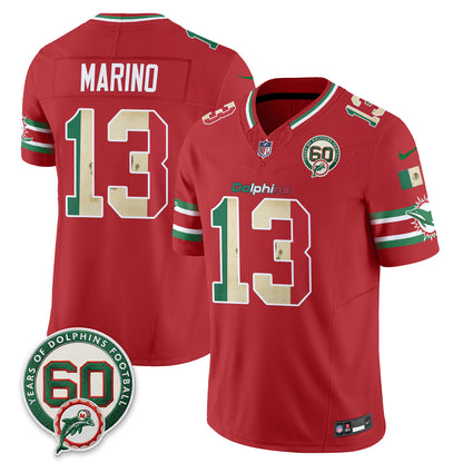 Miami Dolphins Mexico Edition Vapor Jersey - Stitched