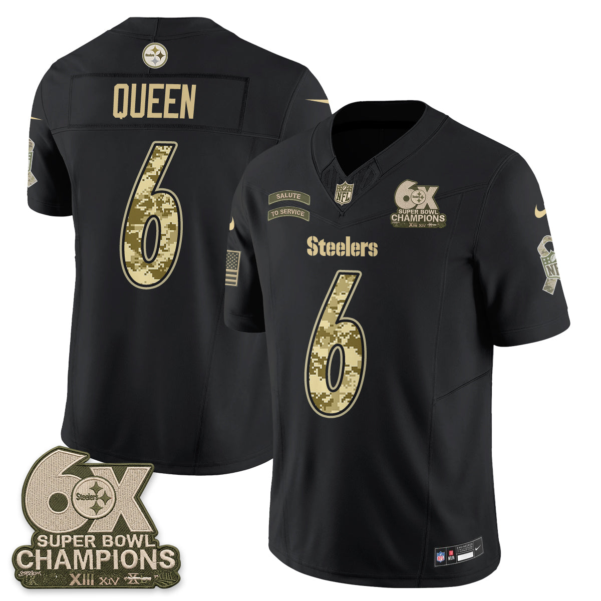 Pittsburgh Steelers 2026 Salute to Service Edition Vapor Jersey V3- Stitched