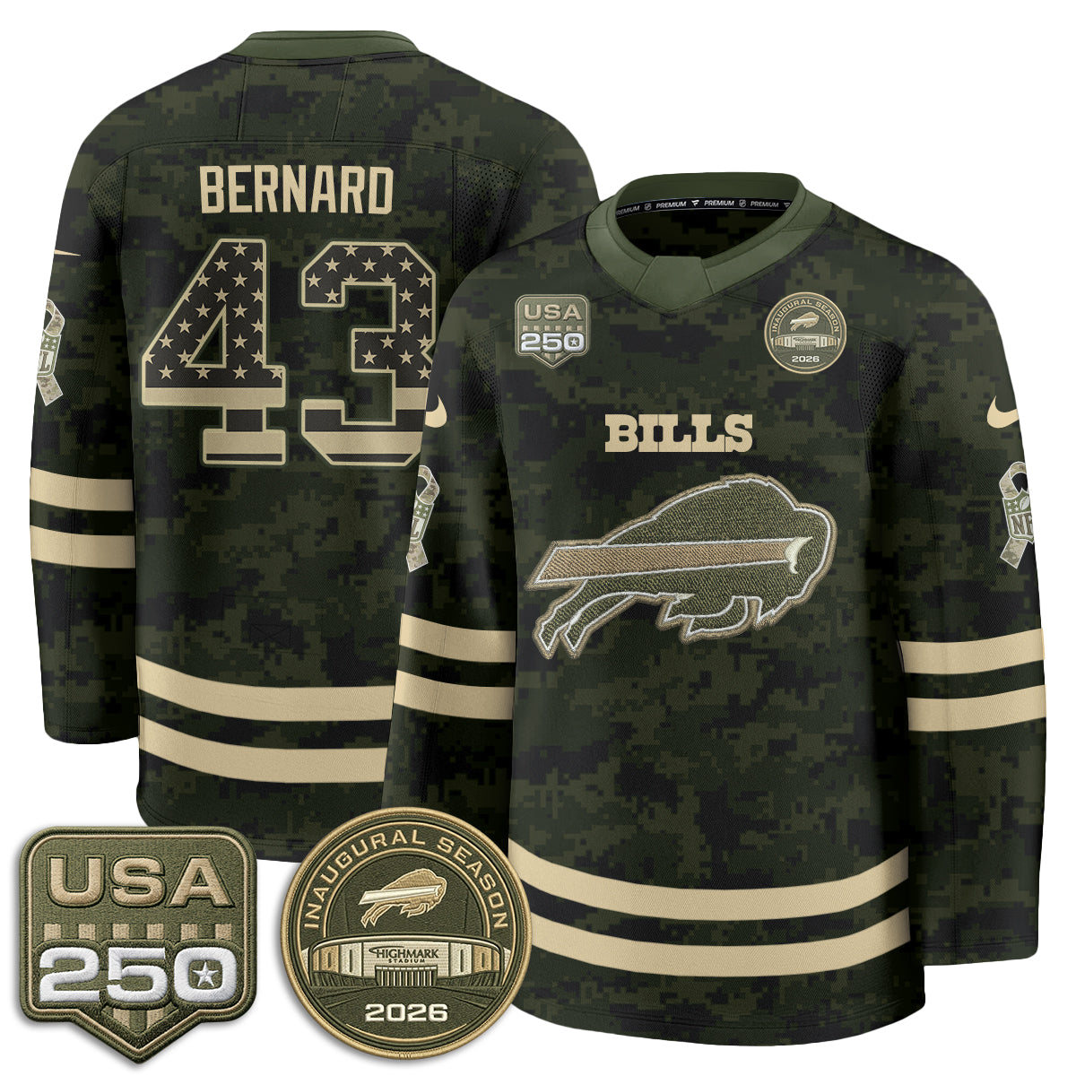 BUF 2026 Salute To Service Edition Hockey Jersey - Printed