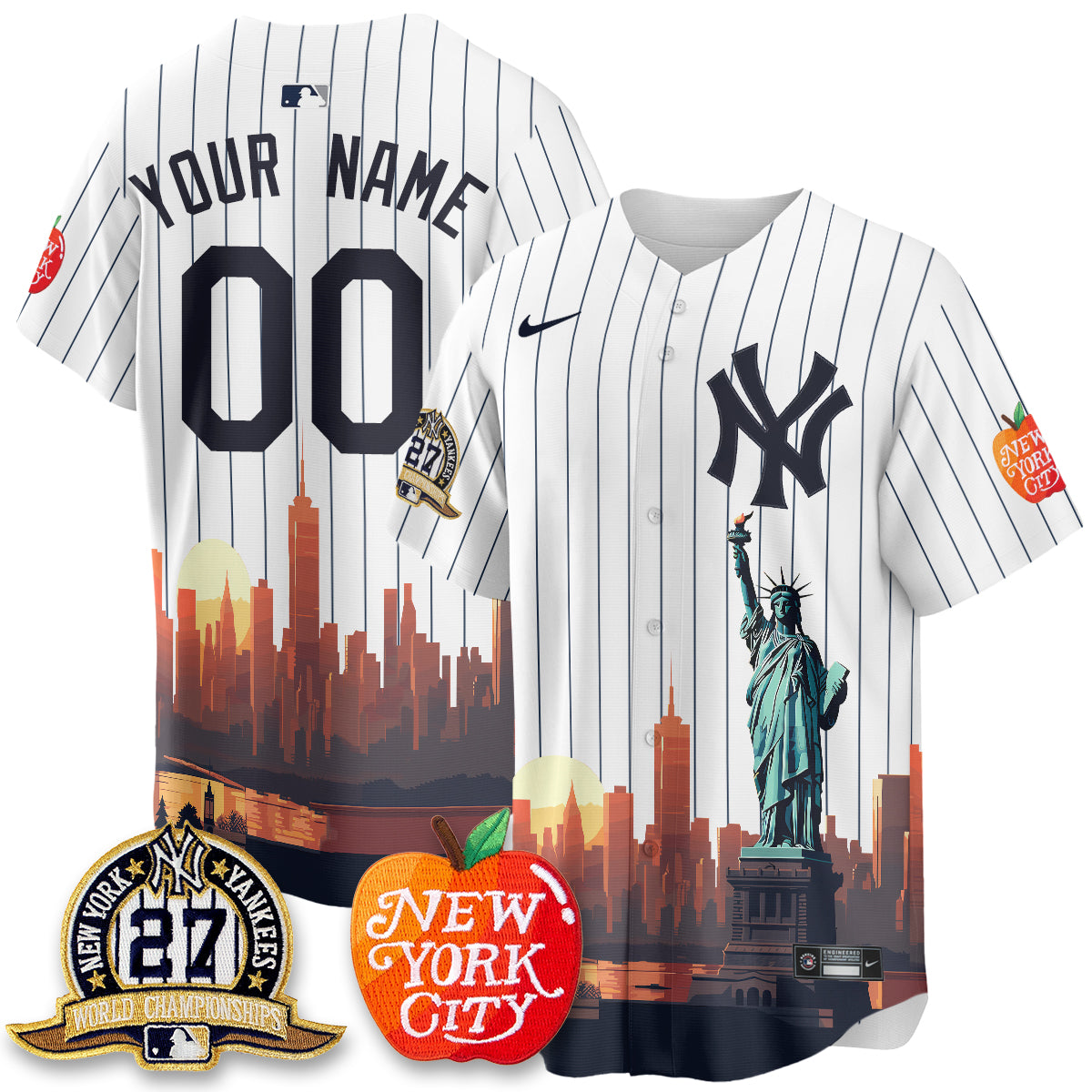 New York Yankees City Edition Vapor Custom Jersey - Stitched