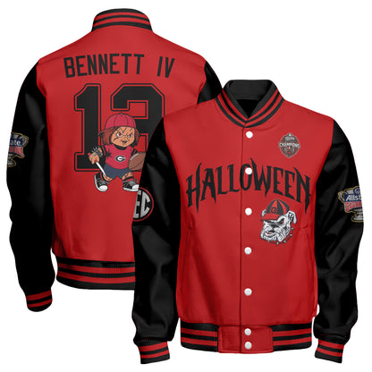 GB x Killer Doll Horror Movie Halloween 2026 Edition Baseball Jacket - Printed
