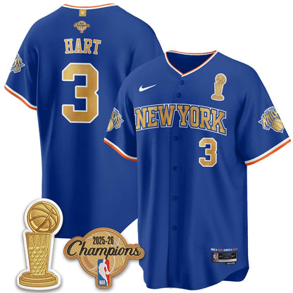 New York Knicks Champions Night Baseball Vapor Jersey - Stitched