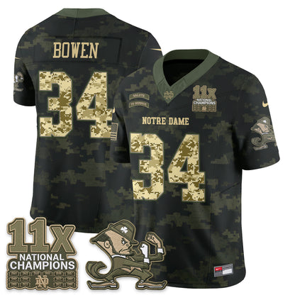 Notre Dame Fighting Irish 2026 Salute to Service Vapor Jersey - Stitched