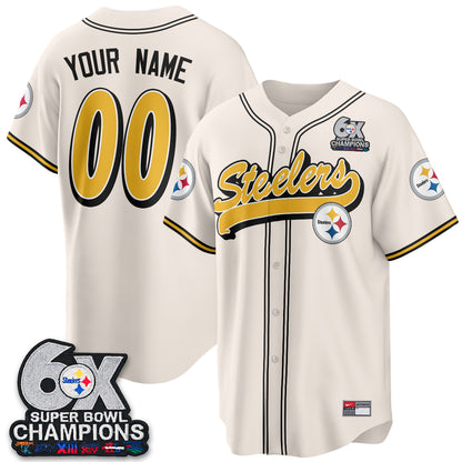 PIT 6x SBowl Baseball Vapor Custom Jersey - Stitched