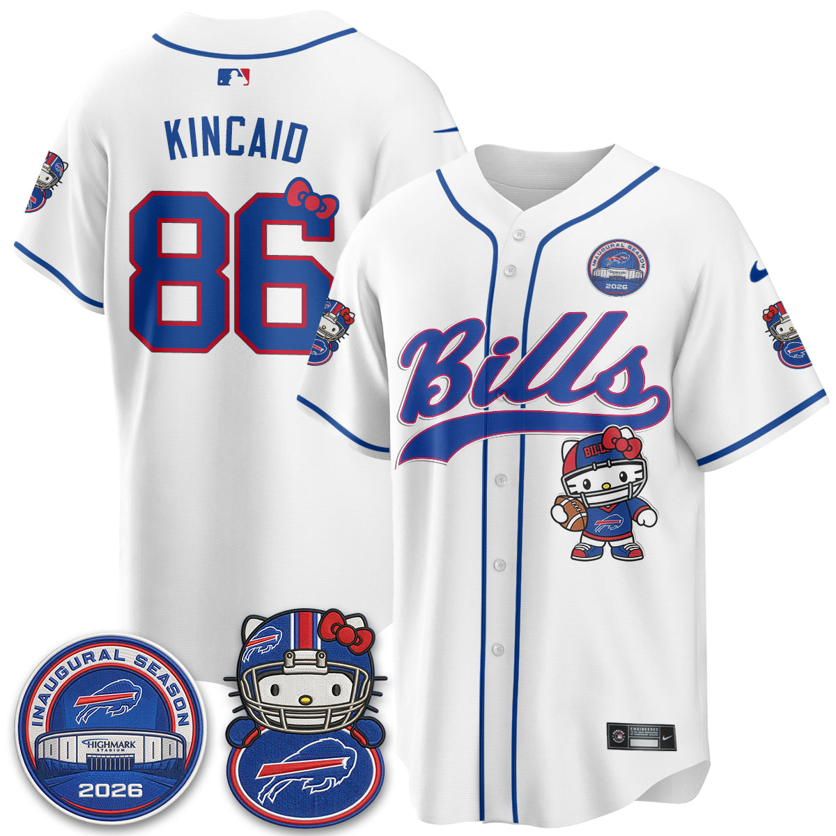 BUF x Meow  Vapor Baseball Jersey - Stitched