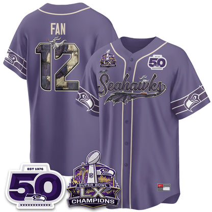 Seattle Seahawks 2026 Nightmare Edition Vapor Baseball Jersey - Stitched