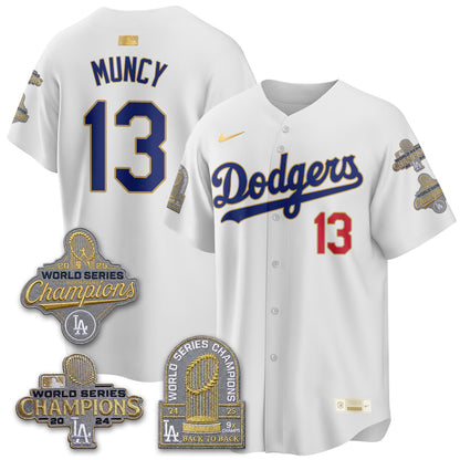 LAD Gold Collection Stadium Vapor Limited Jersey - Back to Back 9x Champs - All Stitched