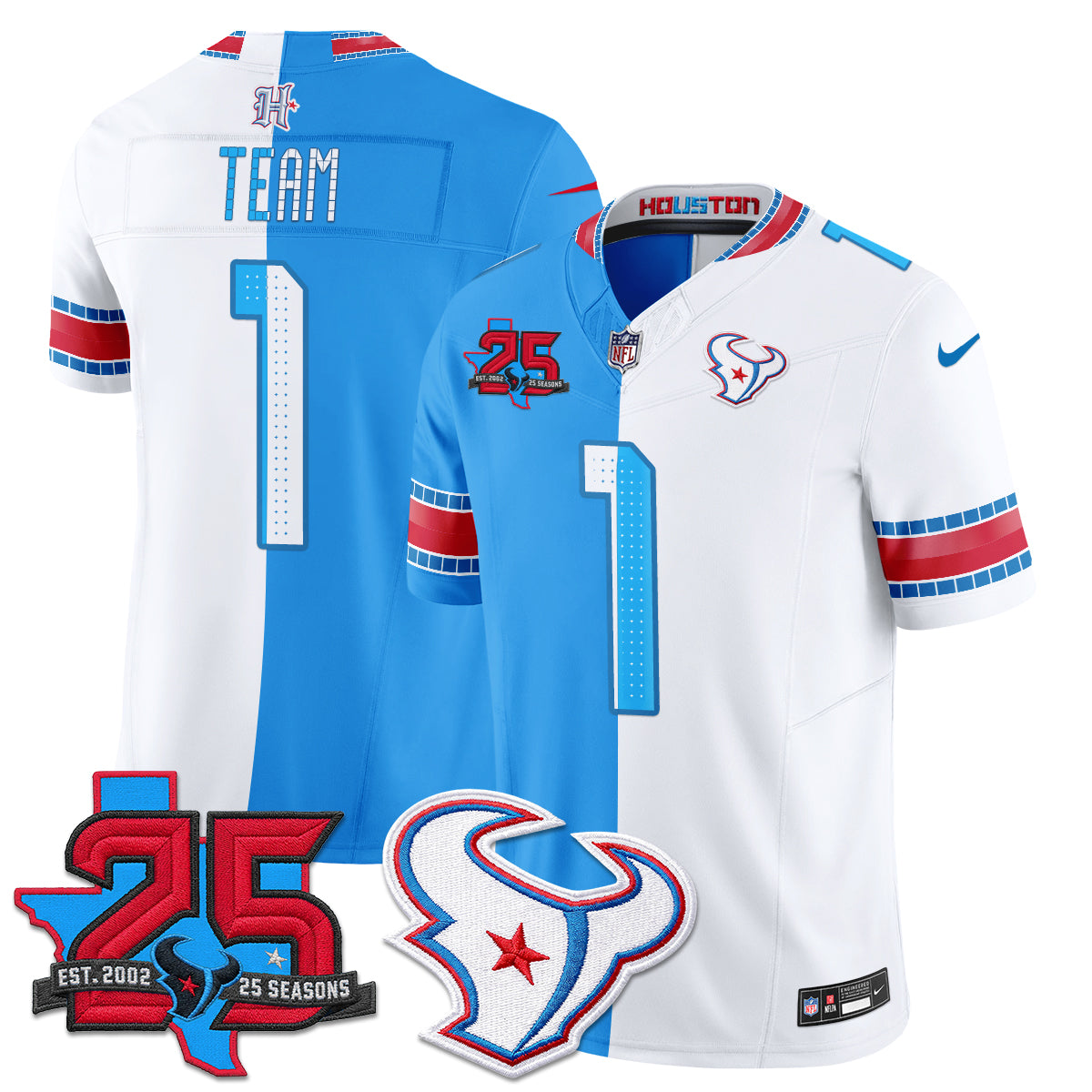 HOU 2026 Rivalries Split Vapor Jersey - Stitched