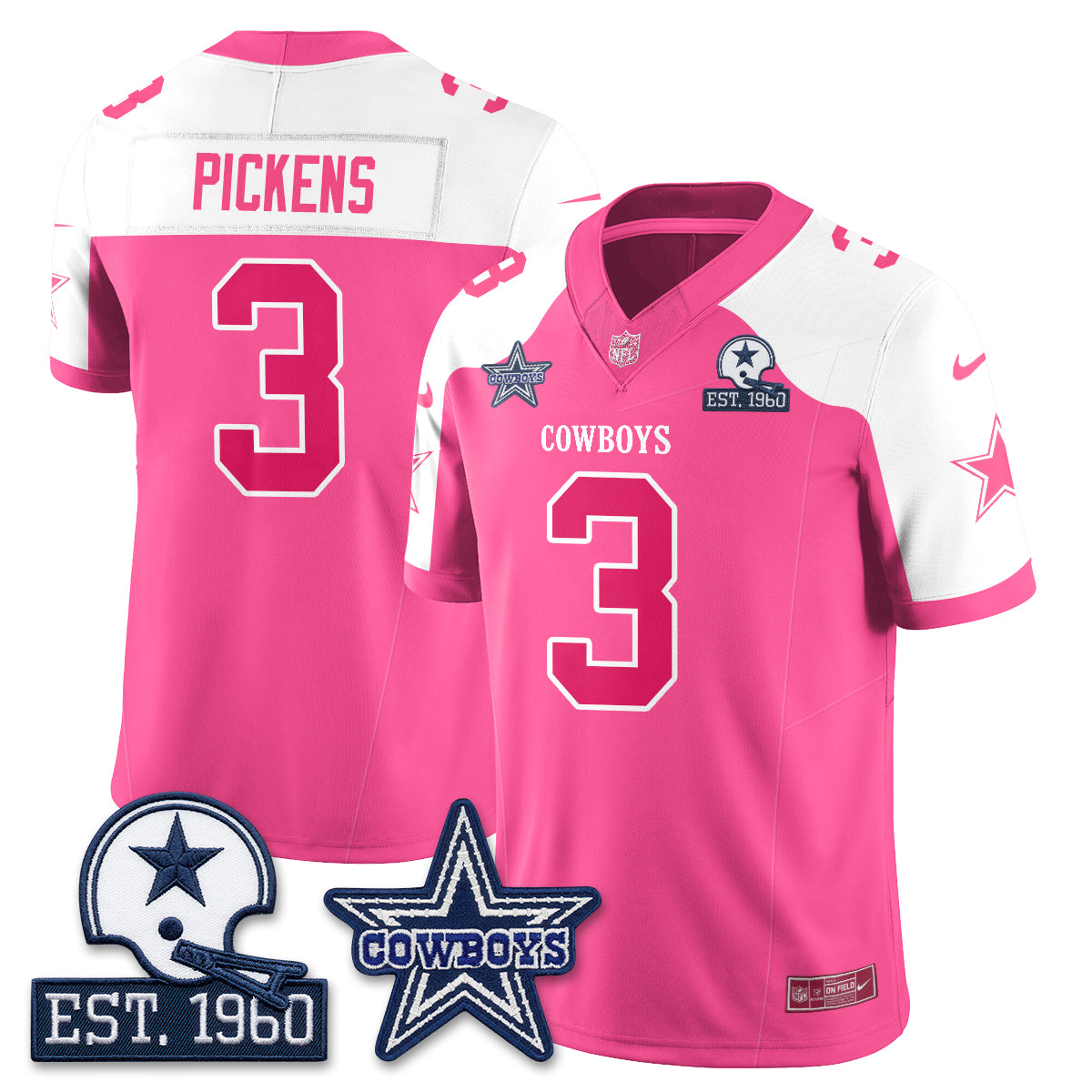 DAL Breast Cancer Awareness Edition Vapor Jersey - Stitched