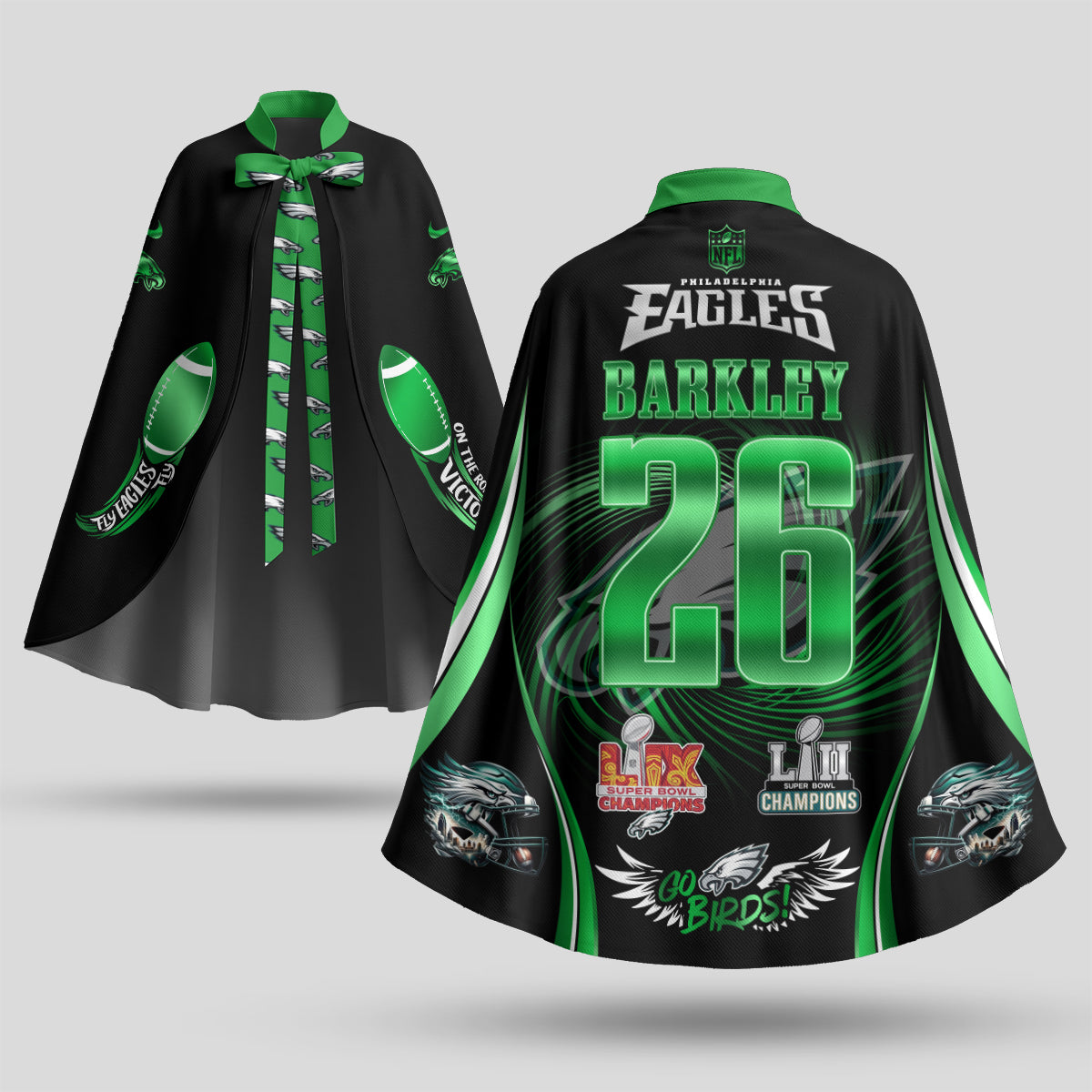 PHI Champions Edition Strap Shawl Cape - Printed