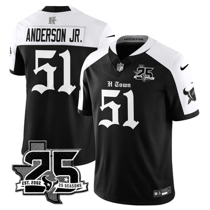 HOU 25th Seasons in 2026 Gothic Vapor Gold Edition Limited Jersey - All Stitched