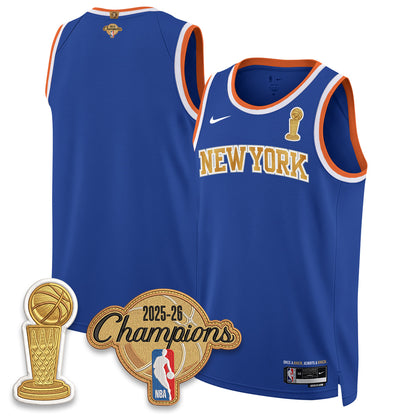 New York Knicks Champions Night Vapor Jersey - Stitched