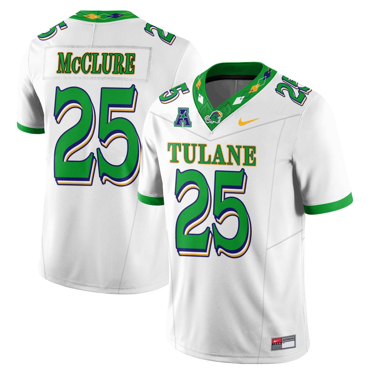 Tulane Green Wave 2026 City Football Vapor Jersey - Stitched