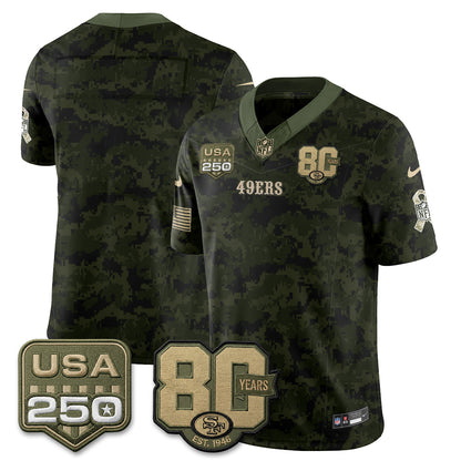 San Francisco 49ers 2026 Salute to Service Edition Vapor Jersey - Stitched
