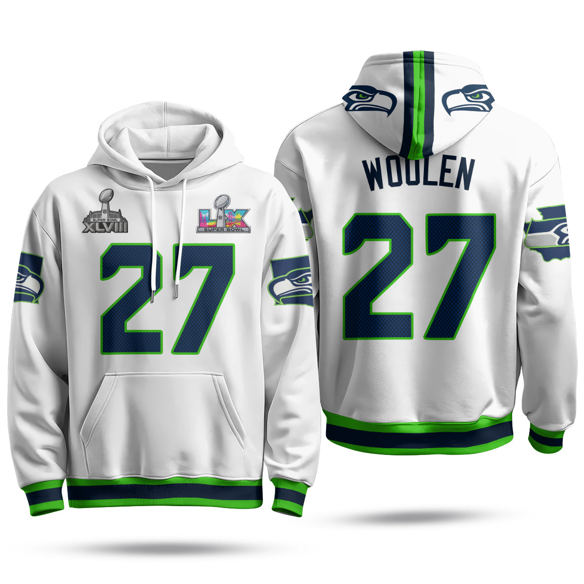 Seattle Seahawks S.Bowl Champs Hoodie - Stitched