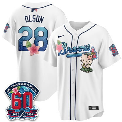 Atlanta Braves x Meow Aloha Spirit Vapor Jersey - Stitched